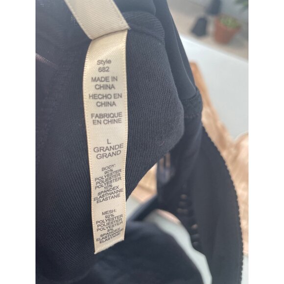 Rhonda Shear 2 Pack Striped Pin Up Bra Size Large Black Beige Intimate 651.15 - Picture 5 of 8